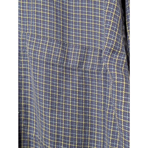Bobby Jones Collection Woven in Italy Navy Plaid Button Down Shirt Mens Sz XXL - Picture 6 of 10